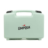 Umpqua Boat Box Ultimate Sage front view showing large fly storage capacity