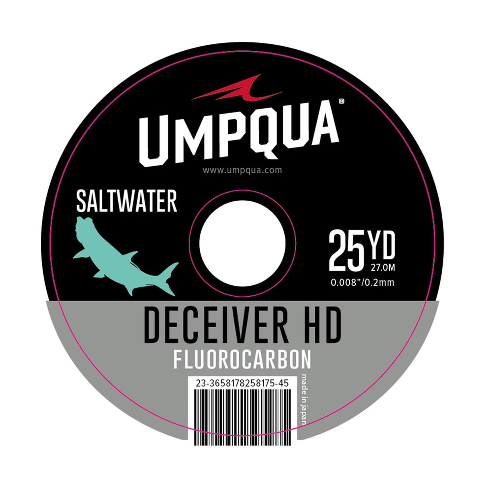 Umpqua Deceiver HD fluorocarbon tippet for big game with strong abrasion resistance