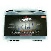 Umpqua Dream Stream Plus 7-piece kit ready for organized fly tying on the river.