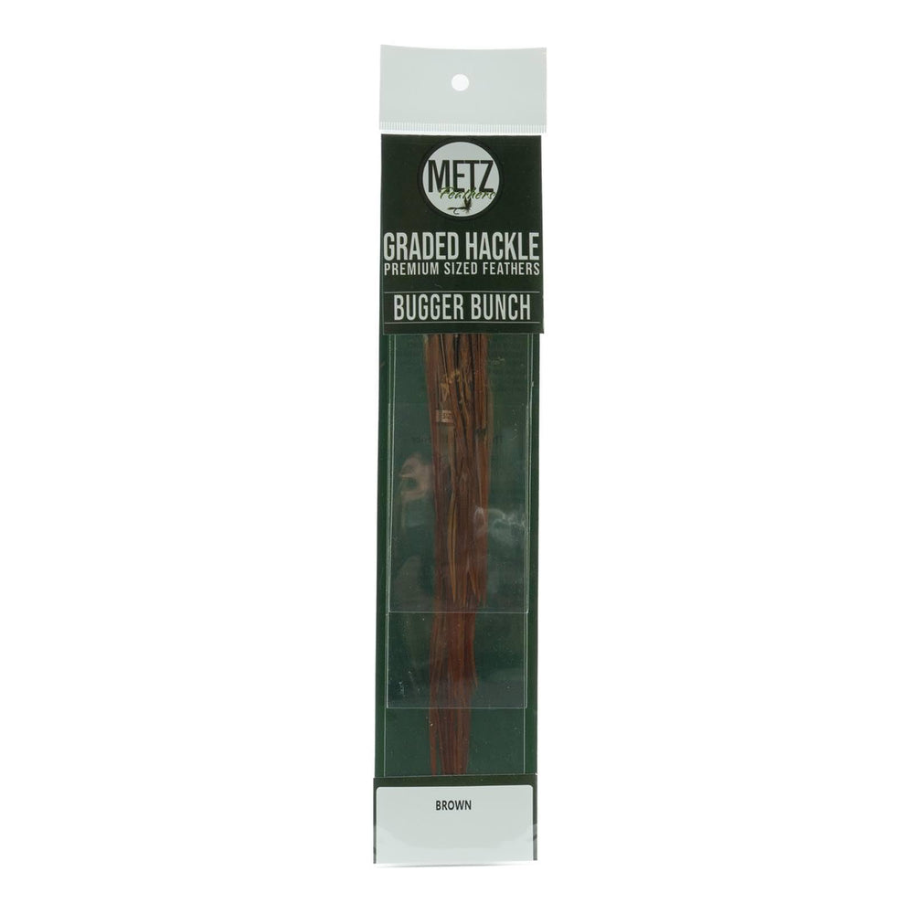 Umpqua Metz Bugger Bunch Hackle Brown feather for lifelike movement on woolly bugger flies
