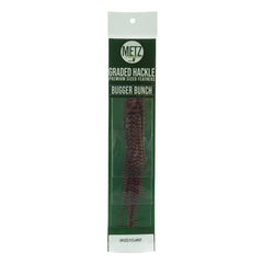 Umpqua Metz Bugger Bunch Hackle Grizzly/Claret feathers for lifelike woolly bugger palmering.