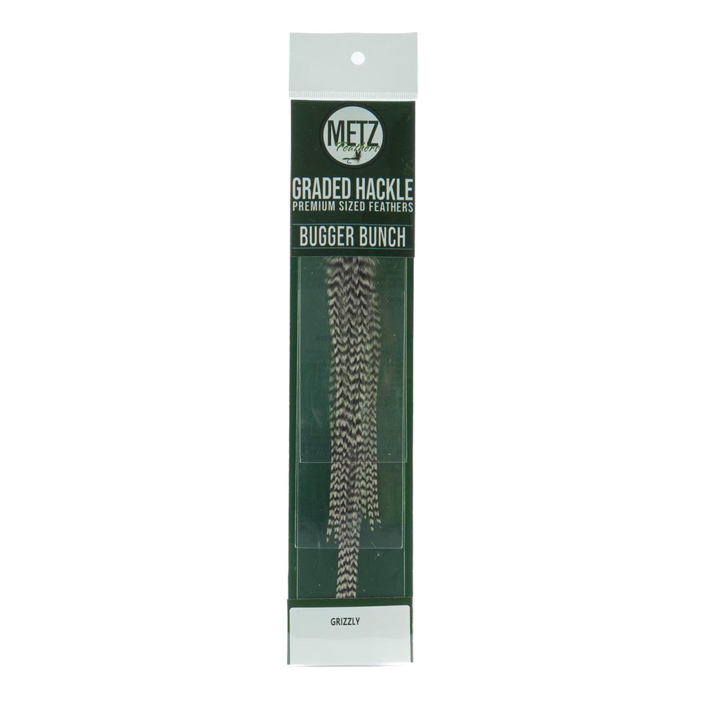 Umpqua Metz Bugger Bunch Hackle White feather for lifelike movement in woolly bugger flies.