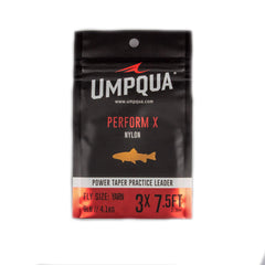 Umpqua Perform X nylon practice leader with bright line for visible practice casts.