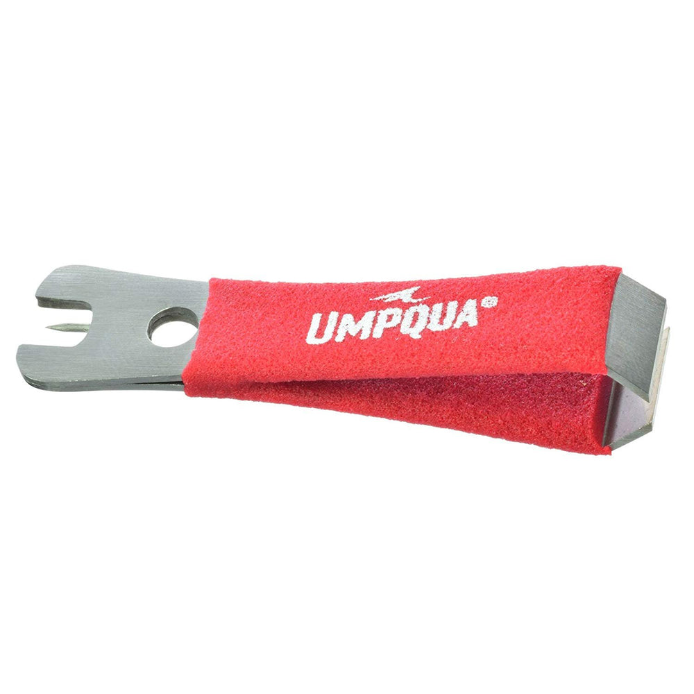 Umpqua Rivergrip Nipper Red with cutting-edge blade for precise on-water cuts