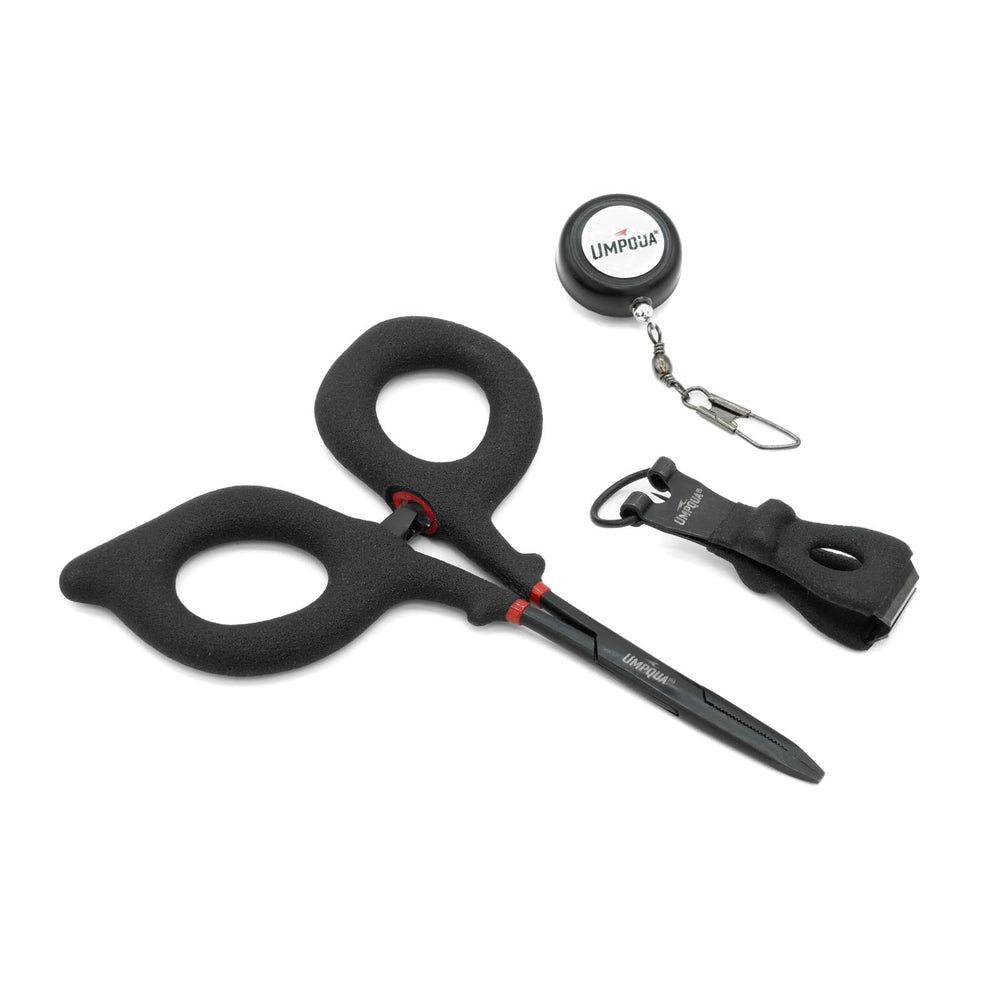 Umpqua Rivergrip PS Zinger Nipper Forceps Combo Black with Retractor