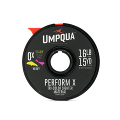 Umpqua sighter-tippet two-tone 15 m Heavy 02X in Pink/Yellow for faster sighter tracking