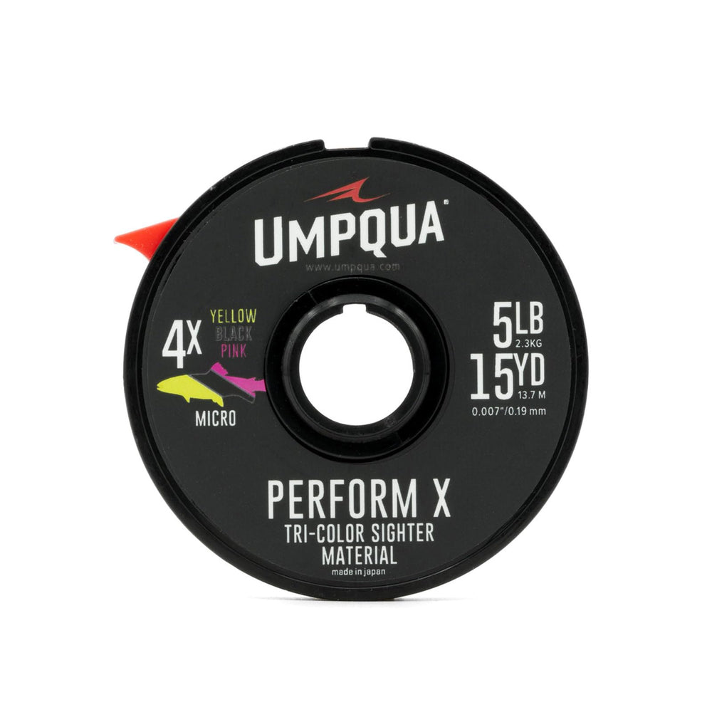 Umpqua Sighter-Tippet Two Tone Micro 4X pink/yellow, precise indicator tippet for modern nymphing setups