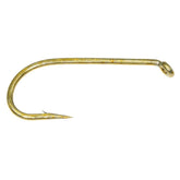 Umpqua TMC 9300 dry fly hook close-up shows bronze forged strength for tough trout