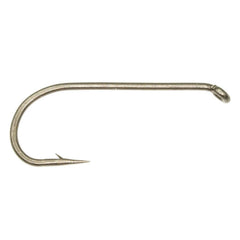 Umpqua U001 dry fly hook with down eye and 1X long shank for dependable dry fly patterns.