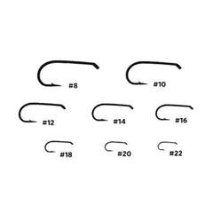Umpqua U002 50-pack dry fly hook, standard wire, ideal for versatile patterns.