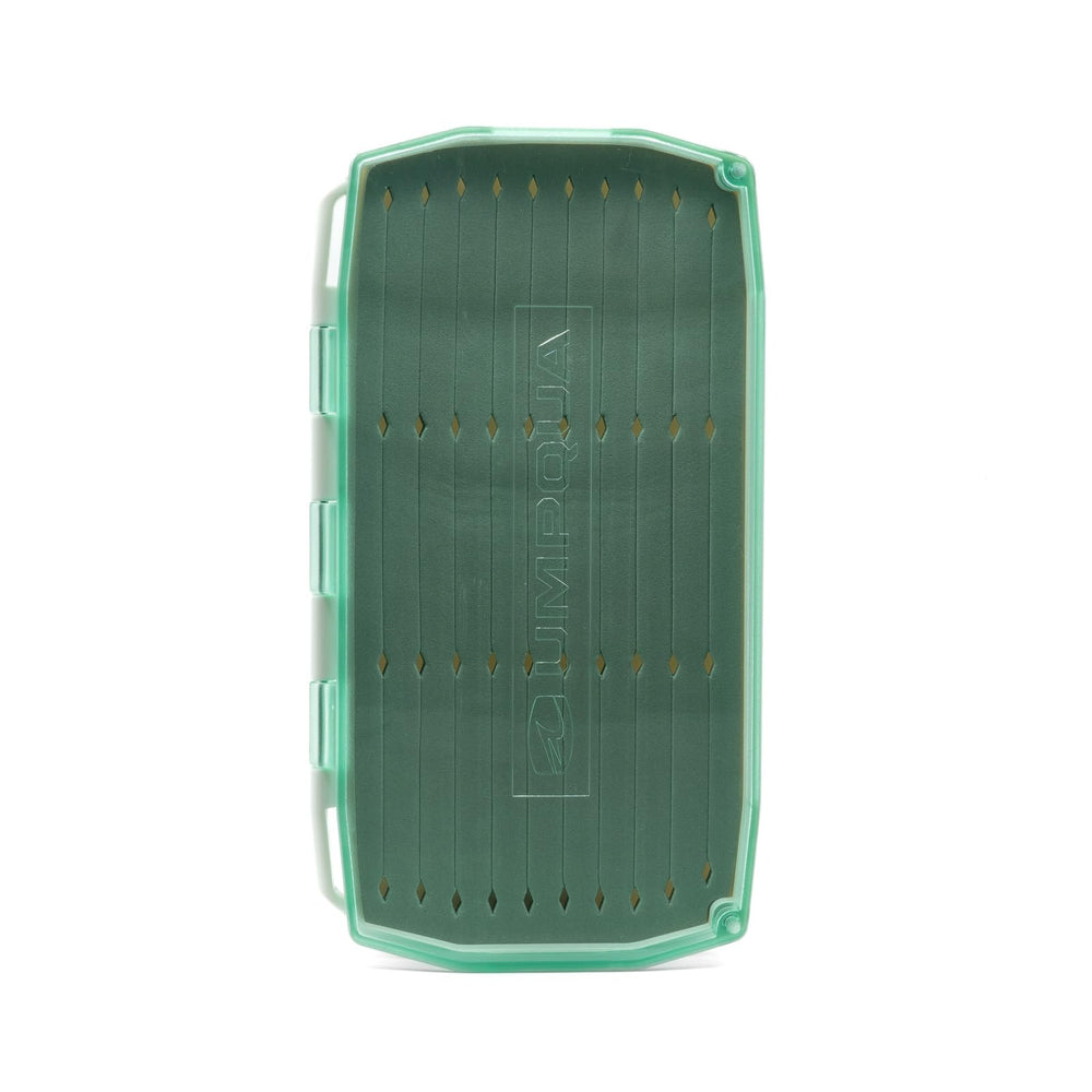 UMPQUA UPG Foam Baitfish Fly Box - front aqua view, large saltwater edition