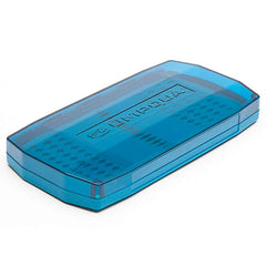 Umpqua UPG LT Fly Box High Blue magnetic lid demonstrates secure closure for transport