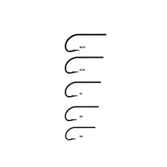 Close-up of Umpqua U502 fly tying hook — barbed, specialty hook