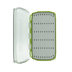 Open box showing deep silicone slits for large streamer flies