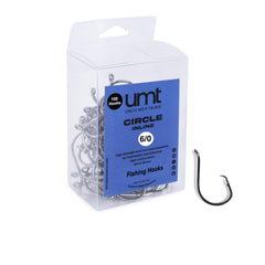 UMT inline circle hooks 6/0 black nickel close-up