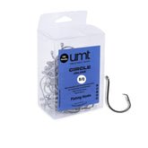 UMT 8/0 inline circle hooks in black nickel finish, hero image.