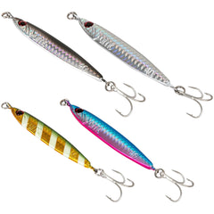 UMT 4-pack 40g vertical casting jig pink-blue – front view