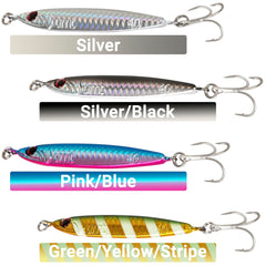 Pink-blue vertical casting jig side view – 40g
