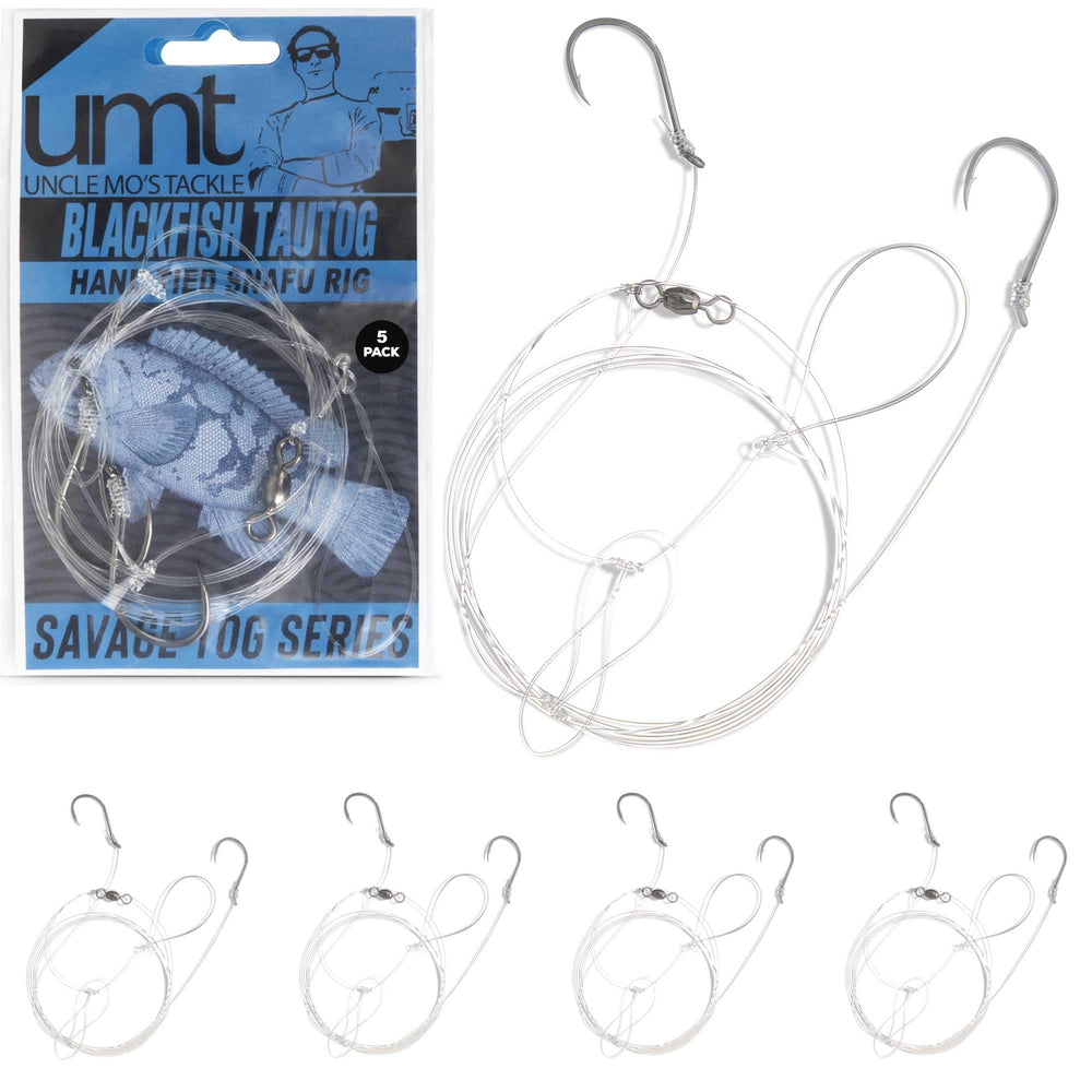 UMT 5 Pack Blackfish Tautog Snafu Rig with 3/0 BKK hooks