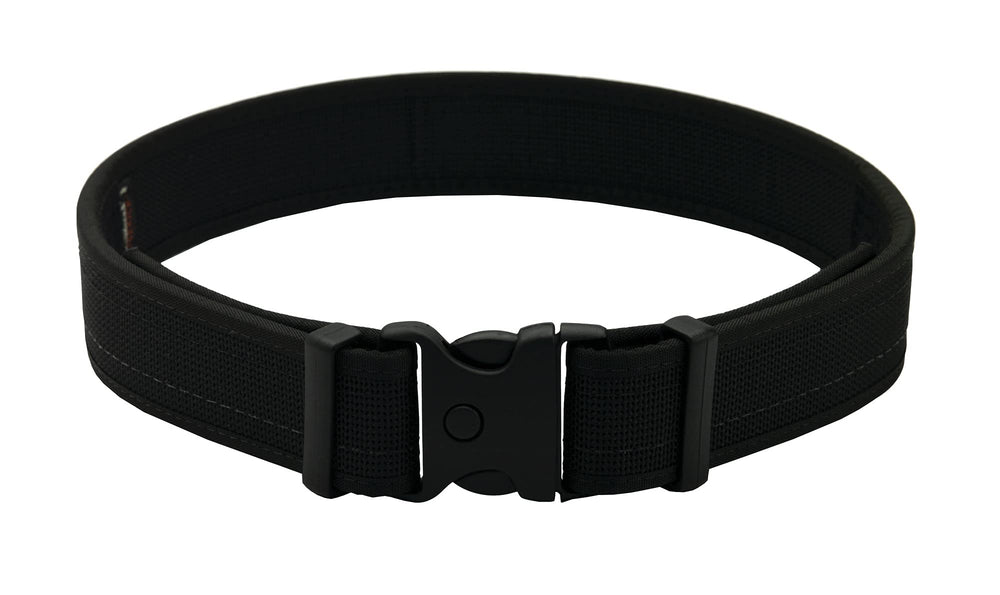 Uncle Mike's Kodra belt front view demonstrates rugged nylon build for gear carry.
