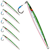 Uncle Mo's 80g Sand EEL Jig green and white for offshore fishing success