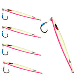 Uncle Mo Tackle 200g Sand EEL Jig Pink Glow front view
