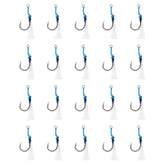 Uncle Mo's Jigging Assist Hooks with Bucktail Teaser flash for saltwater jigging.