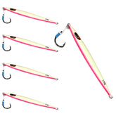 Uncle Mo's Tuna Riser Jig pink glow ready for offshore bites.