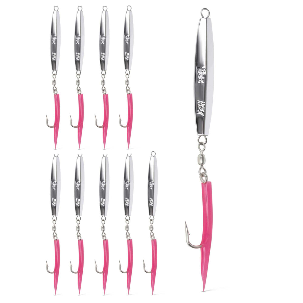 UNCLE MO'S UMT A27 diamond jig in chrome finish attracts bites in saltwater conditions