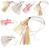 Hi-Lo rig six-pack for fluke and flounder with 3/0 BKK octopus hooks