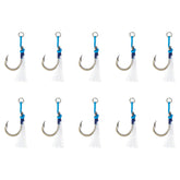 Uncle Mo's Jigging Assist Hooks with Bucktail Teaser in a 10-pack