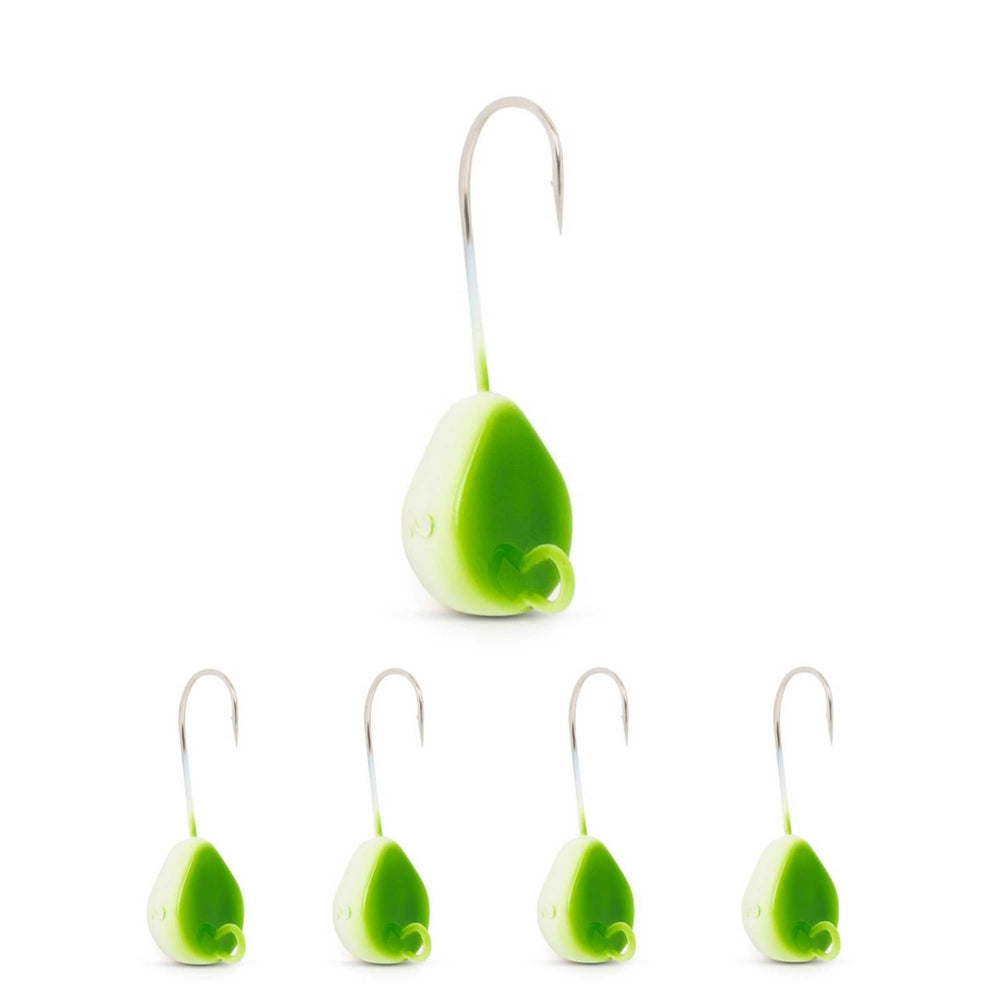 UNCLE MO'S UMT 5 Pack White Chin Wrecker Greenie jigs for trophy blackfish