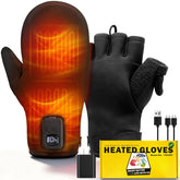 UNCN heated gloves show 3000mAh battery power for all-day warmth.