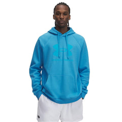 Under Armour Rival Fleece Hoodie front view with logo for warm comfort