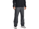 Under Armour Stormproof Lined Rain Pants front view showing waterproof shell for wet runs