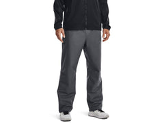 Under Armour Stormproof Lined Rain Pants front view showing waterproof shell for wet runs