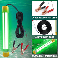 Close-up of 50W LED green underwater fishing light