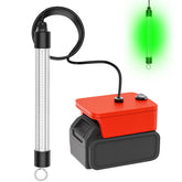 Underwater fishing light compatible with Milwaukee 18V battery