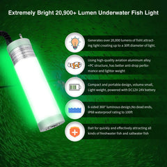 DC 12-24V operation; suitable for freshwater and saltwater use