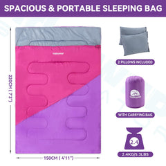 Underwood Aggregator double sleeping bag unzipped at the bottom to boost airflow in warm weather.