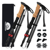 Underwood Aggregator carbon fiber trekking poles folded for travel, ultra-light and compact.