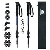 Underwood Aggregator Trekking Poles folded for compact travel and easy storage.