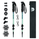 Underwood Aggregator trekking poles folded for compact carry and travel.