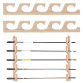UNICRAFTALE horizontal rod holders on wall keeping fishing rods organized and accessible.