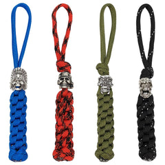 UNICRAFTALE paracord knife lanyard with four skull beads for easy access and distinctive style.