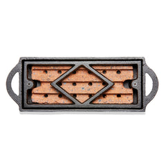 UniFlame Cast Iron Firestarter Tray, fully assembled, ready for quick lighting in your fireplace.