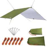 Unigear Hammock Rain Fly full setup shows versatile shelter for camping and outdoor shade.