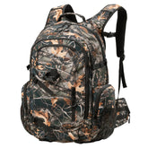 UNIHIMAL hunting backpack front view shows camo design for versatile field use.