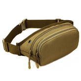 UNISTRENGH fanny pack front pocket view showing quick-access storage and rugged build