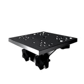 Universal aluminum downrigger bracket with 90-degree mount for boat track systems in black